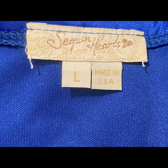 Blue Sequin Hearts dress - Picture 4 of 8